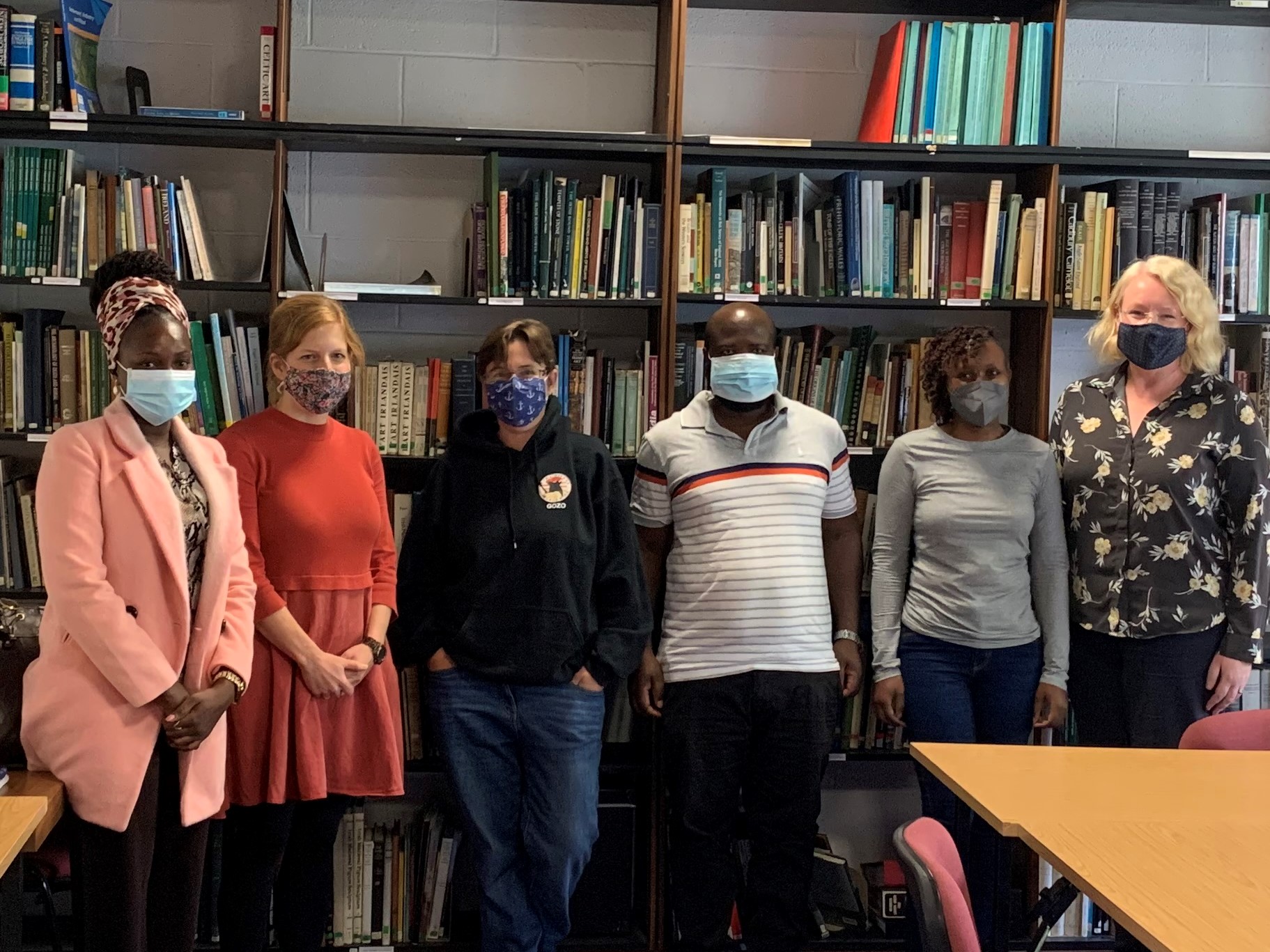 Group of UCD researchers and researchers from University of Dar es Salem in UCD library